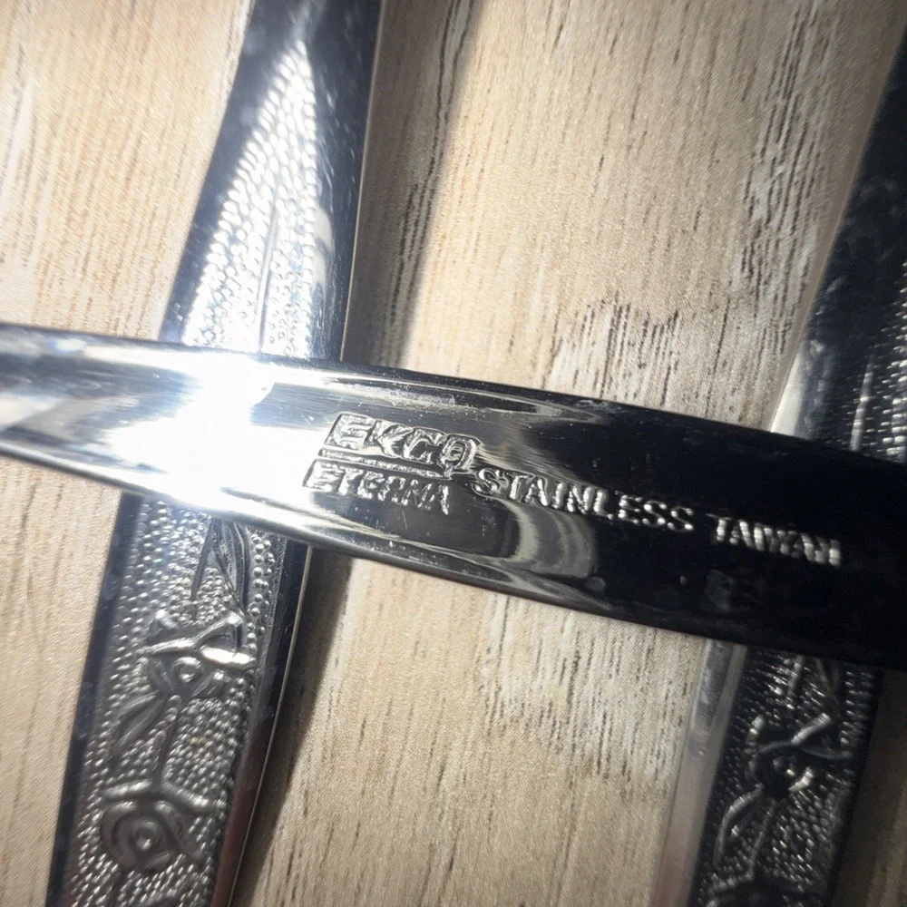 EKCO Eterna ROSE COTILLION  Salad Forks Set of 5 Korea Stainless Steel
